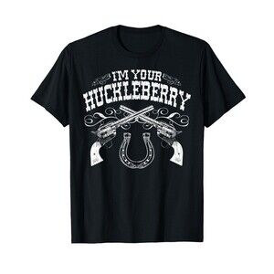 ROBOTFACE T-Shirt I'm Your Huckleberry (Vintage Distressed Cowboy Look) Unisex M